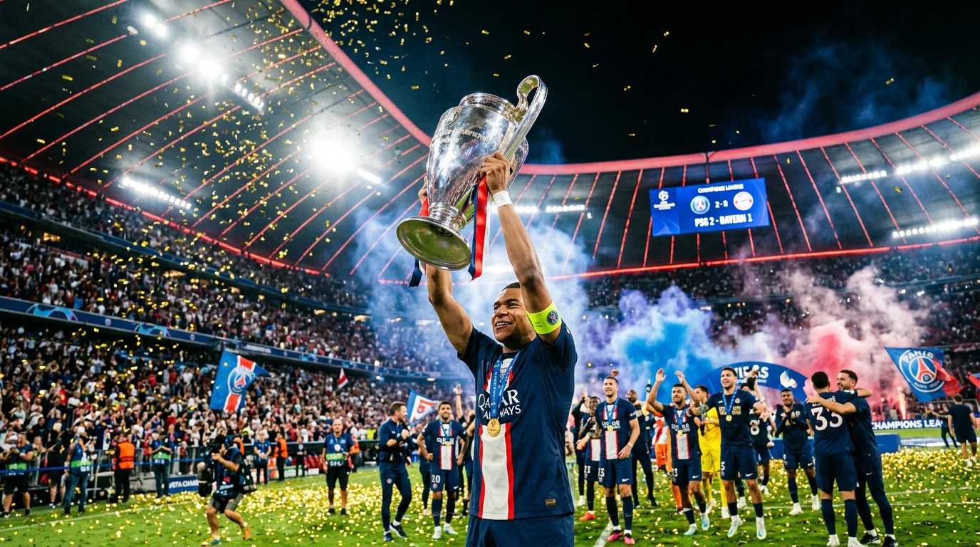 PSG Champions League 2025 - celebración del título en el Allianz Arena de Múnich