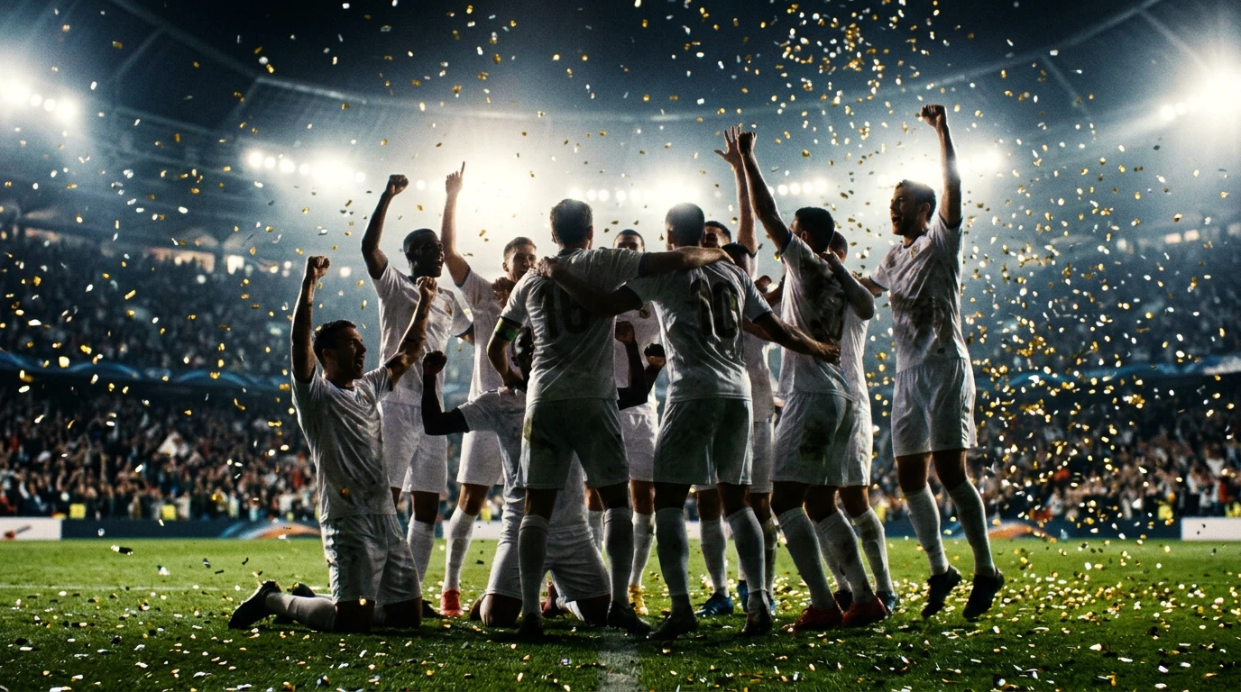 Real Madrid celebrando sus 15 títulos de Champions League